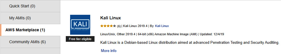 Figure 1.18 – Kali Linux EC2 instance
