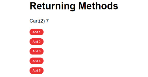 Figure 1.35: Output displaying Returning Methods after increments
