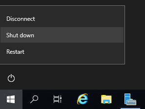 Figure 1.1 – Power control options in the Start menu
