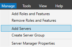 Figure 1.10 – Using Add Servers in Server Manager
